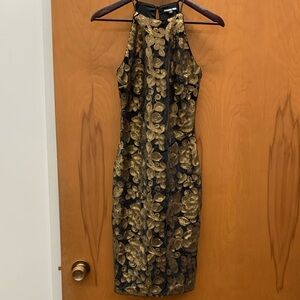 🍀5 for $25🍀 Gianni Bini Elegant Black and Gold Mini Dress